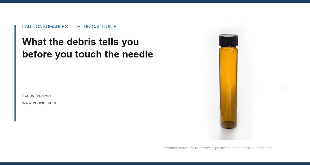 What the debris tells you before you touch the needle