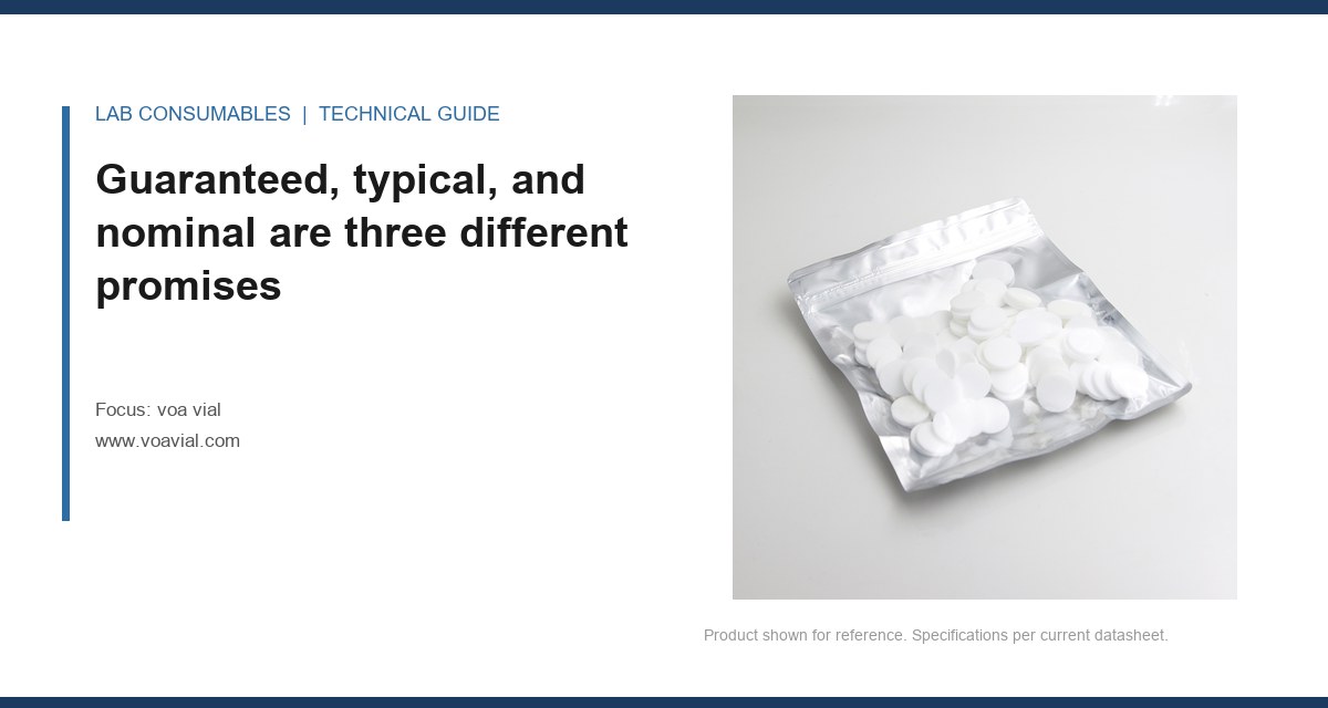 Guaranteed, typical, and nominal are three different promises