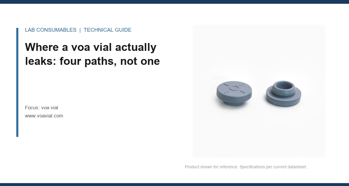 Where a voa vial actually leaks: four paths, not one