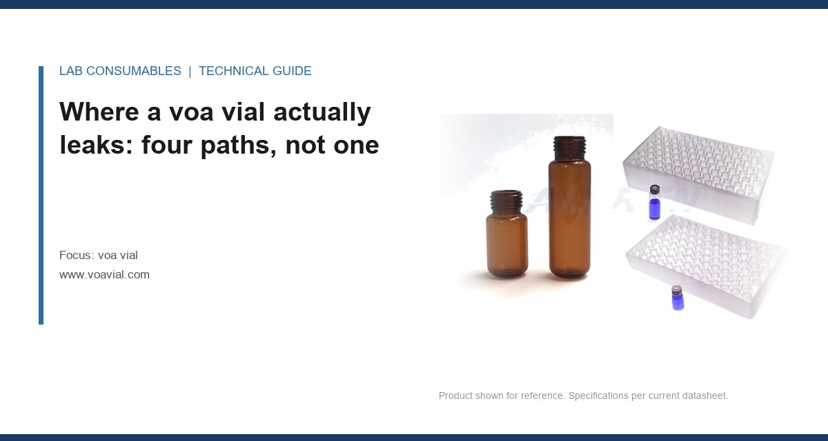 Where a voa vial actually leaks: four paths, not one